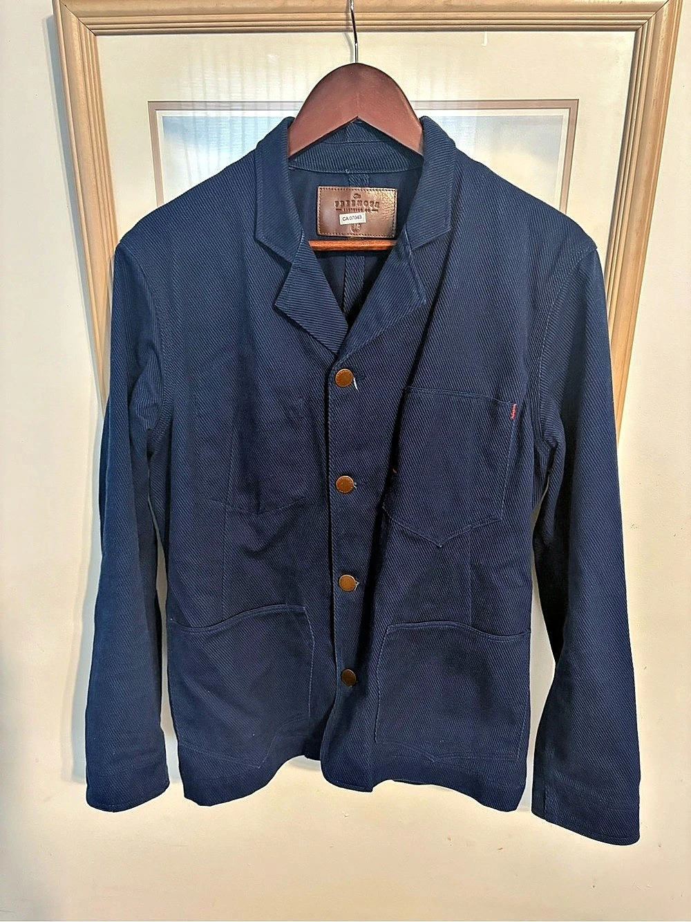 Freenote Cloth Freenote Riders Jacket Cotton Denim Blazer in Blue Size Small